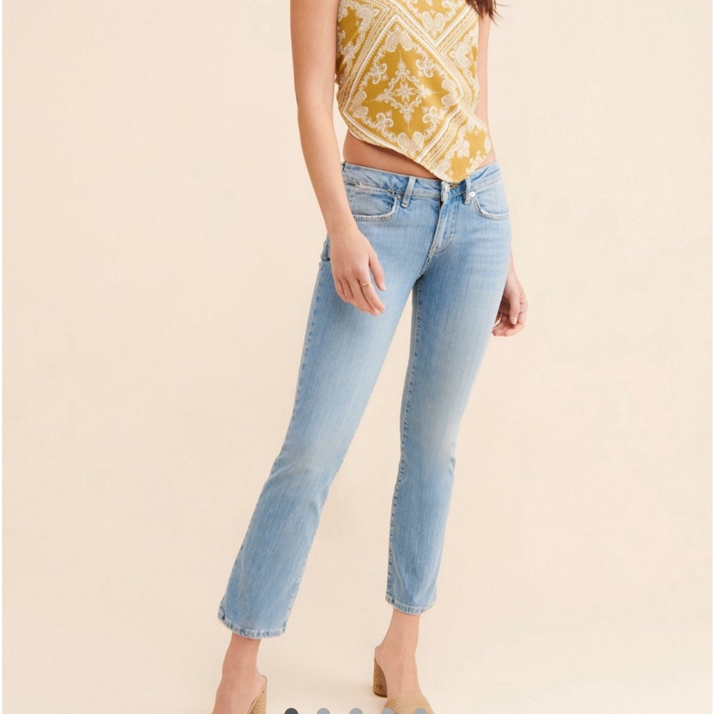 Free People Liz Crop Flare Low Rise Jeans